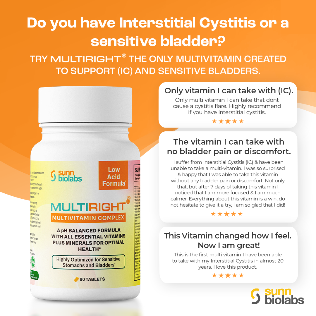 MULTIRIGHT Low Acid Multivitamin Complex - 90-day Supply (1 bottle)